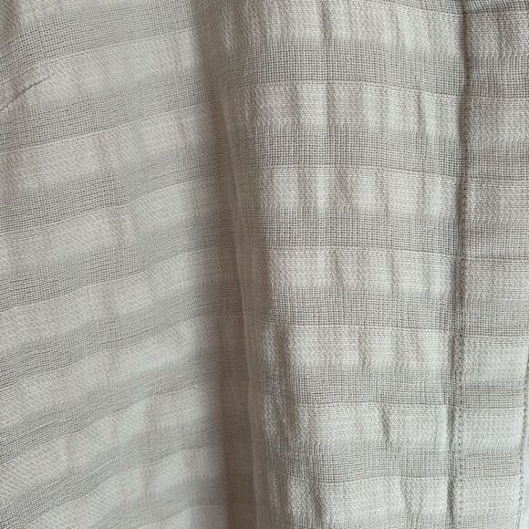 Tommy Bahama Women’s 100% cotton collared shirt stripped tan cover up tunic LG - Picture 7 of 10